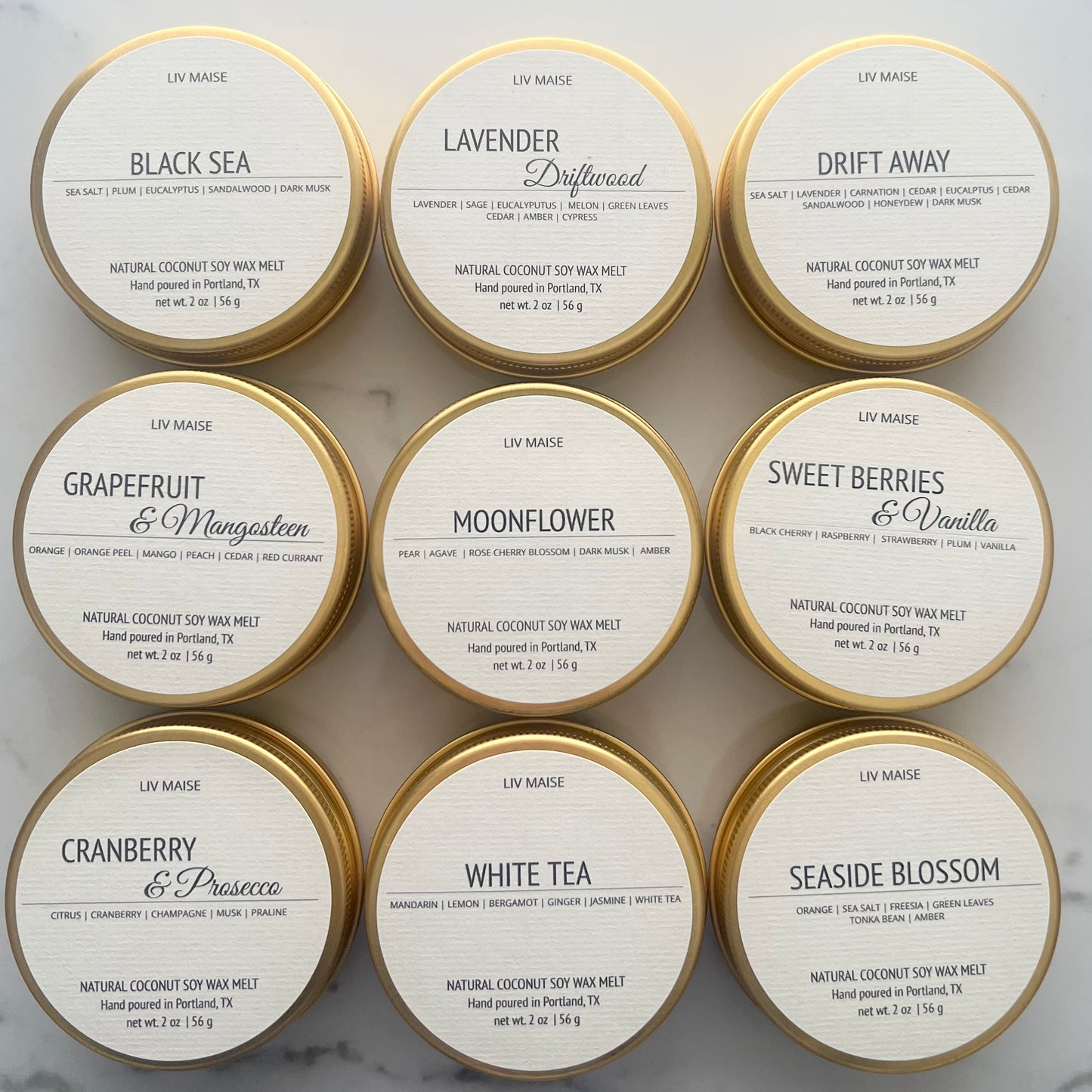 GOLD TIN  ROUND AROMA MELTS