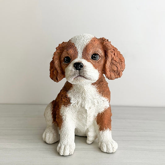 PERSONALIZED KING CHARLES CAVALIER CONCRETE  FIGURINE