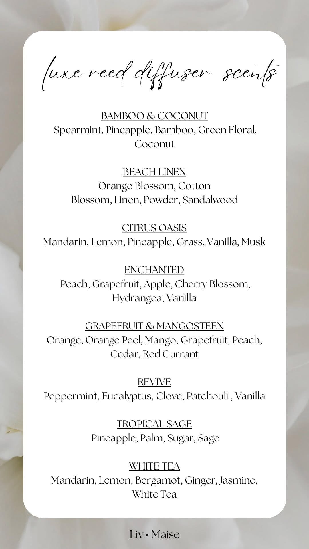 LUXE REED DIFFUSERS